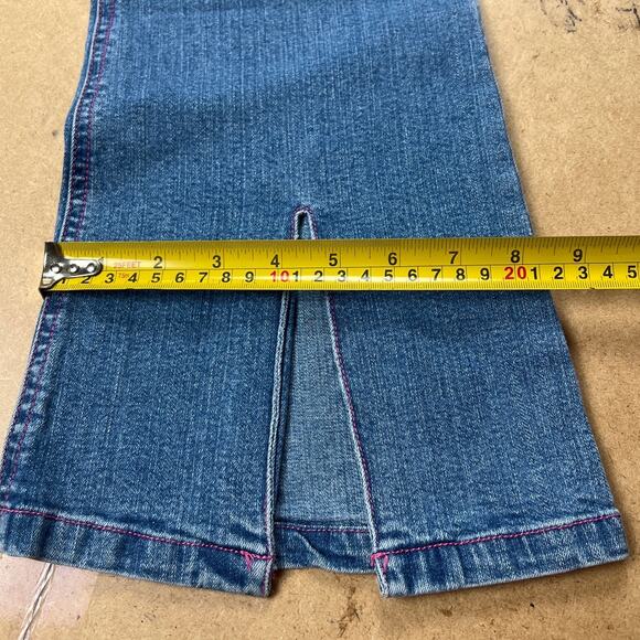 Betsey Johnson Blue Flare Jean Girl/Teen Size 14 - Picture 5 of 5